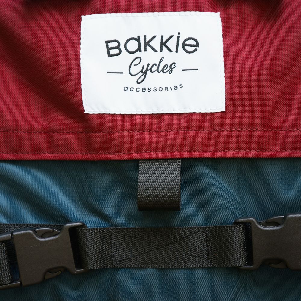 Sacoche vélo Rouge bordeaux et bleu foncé Bakkie x Koba