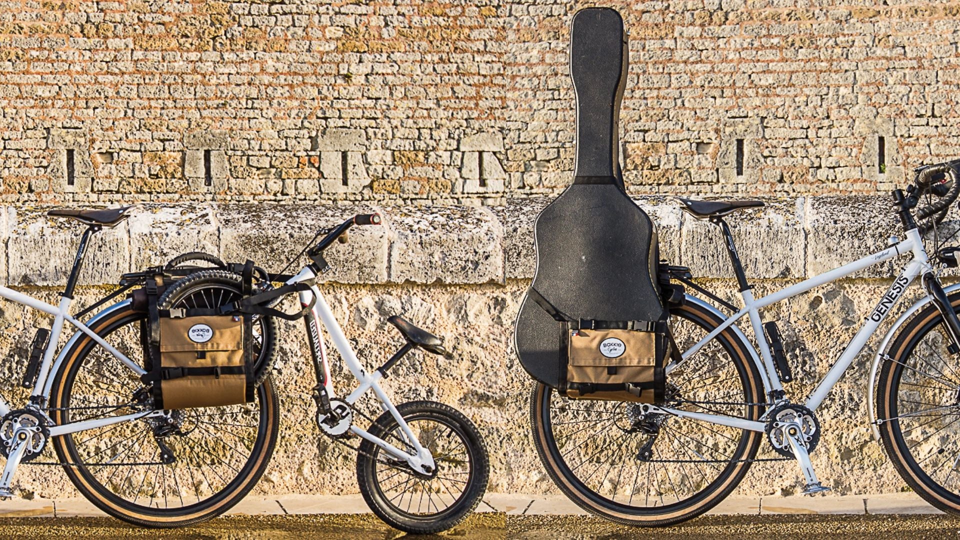 Bicicleta y guitarra en los Bakki