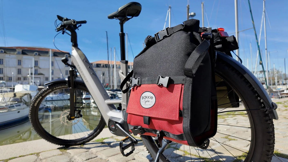 Coppia di borse multifunzionali per bici nere Bakkie