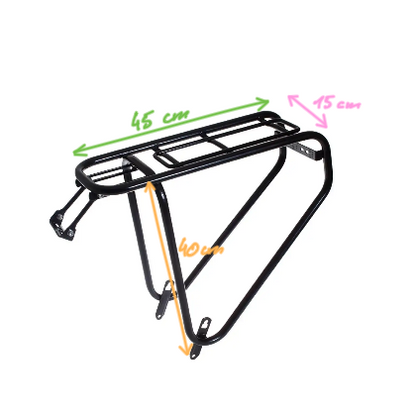 Dimensions du porte-bagage vélo Steco Power Safety