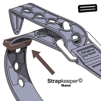 Fixplus Nano Strapkeeper zwart - verpakking van 4